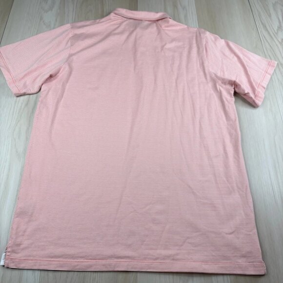 Clubhouse Collection Mens Pink Striped Print Performance Golf Polo Shirts Sz XL - Picture 9 of 12